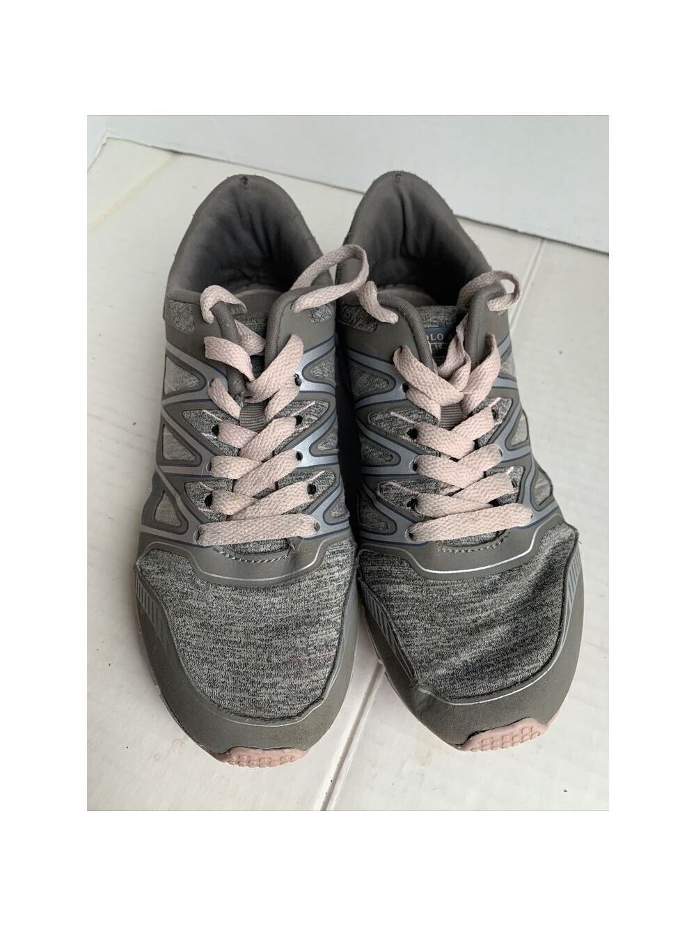 Women's U.S. POLO ASSN. Grey/pink Athletic Shoes Size 7 Comfort Insoles